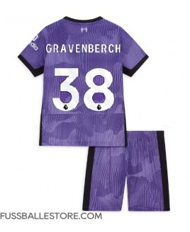 Günstige Liverpool Ryan Gravenberch #38 3rd trikot Kinder 2023-24 Kurzarm (+ Kurze Hosen)